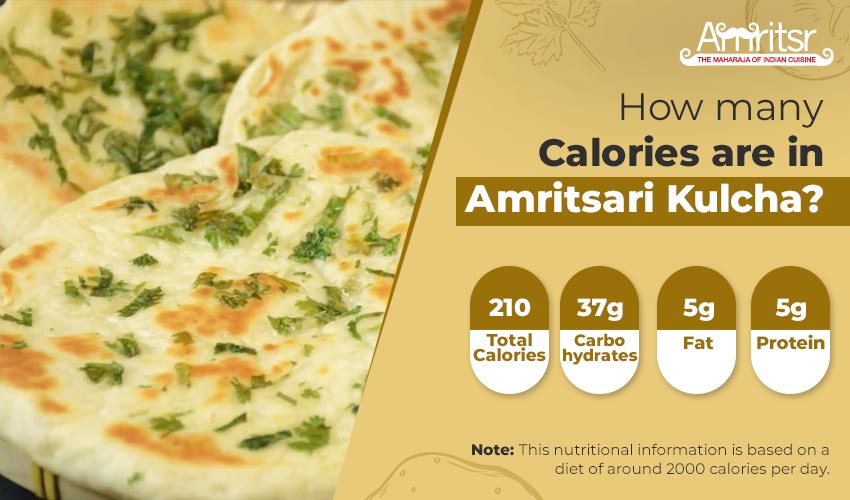 How many calories are in Amritsari Kulcha?