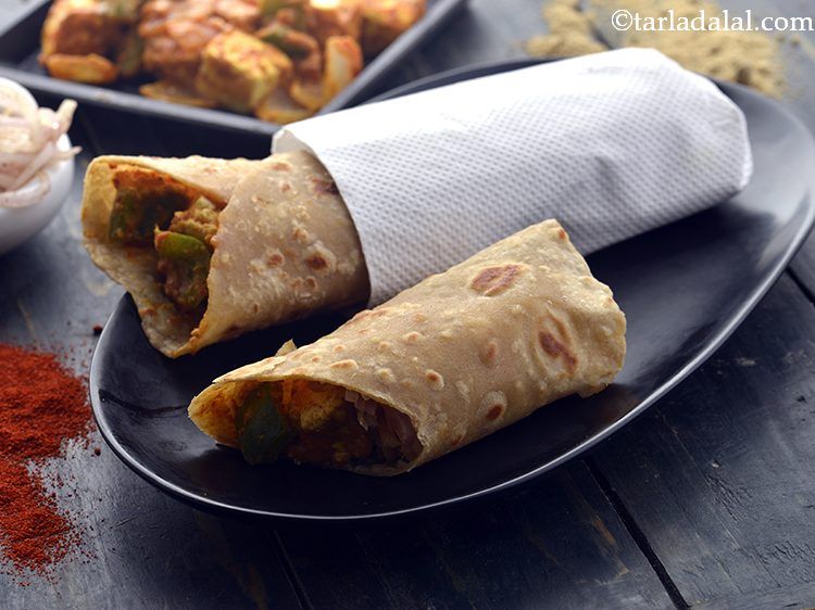 paneer tikka roll